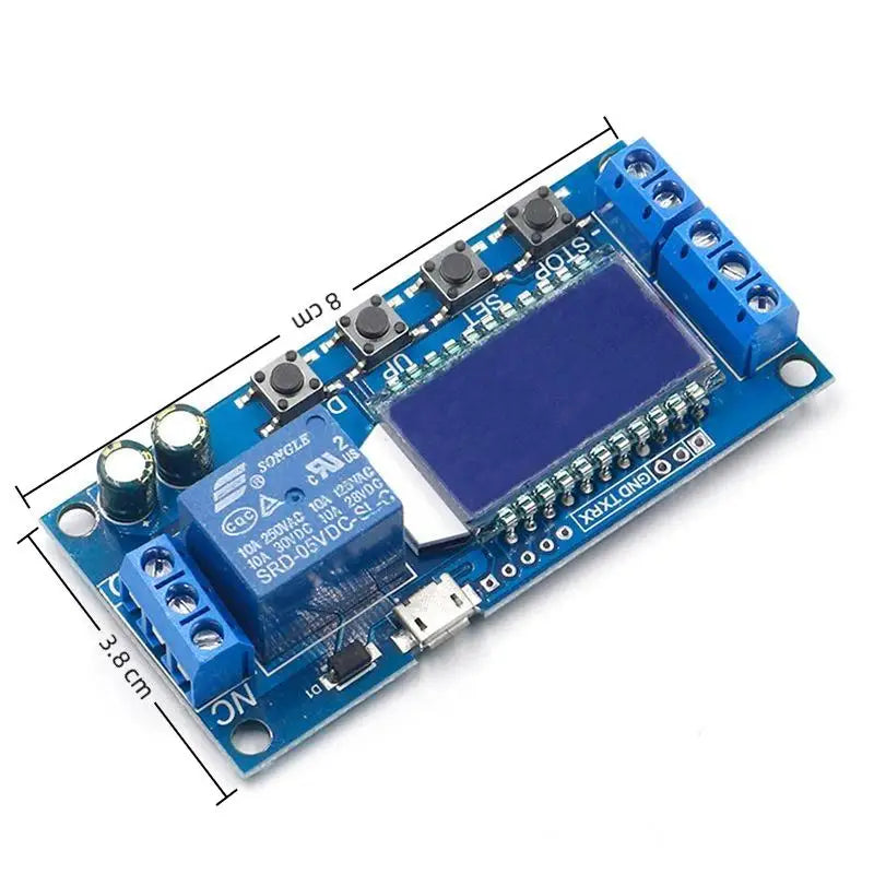 LCD Time Delay Relay Module 6-30V | 27-Mode Timer Switch