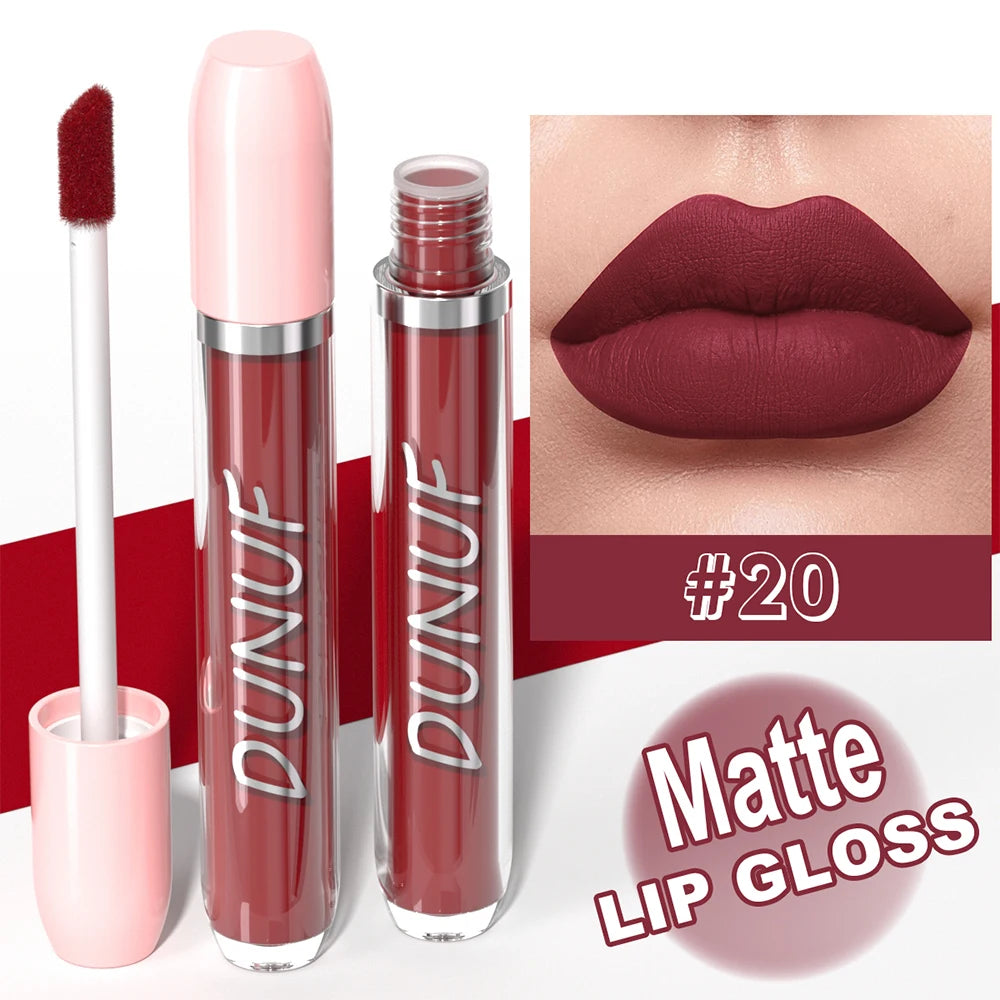 Velvet Matte Liquid Lip Gloss 25 Colors – Waterproof & Long-Lasting
