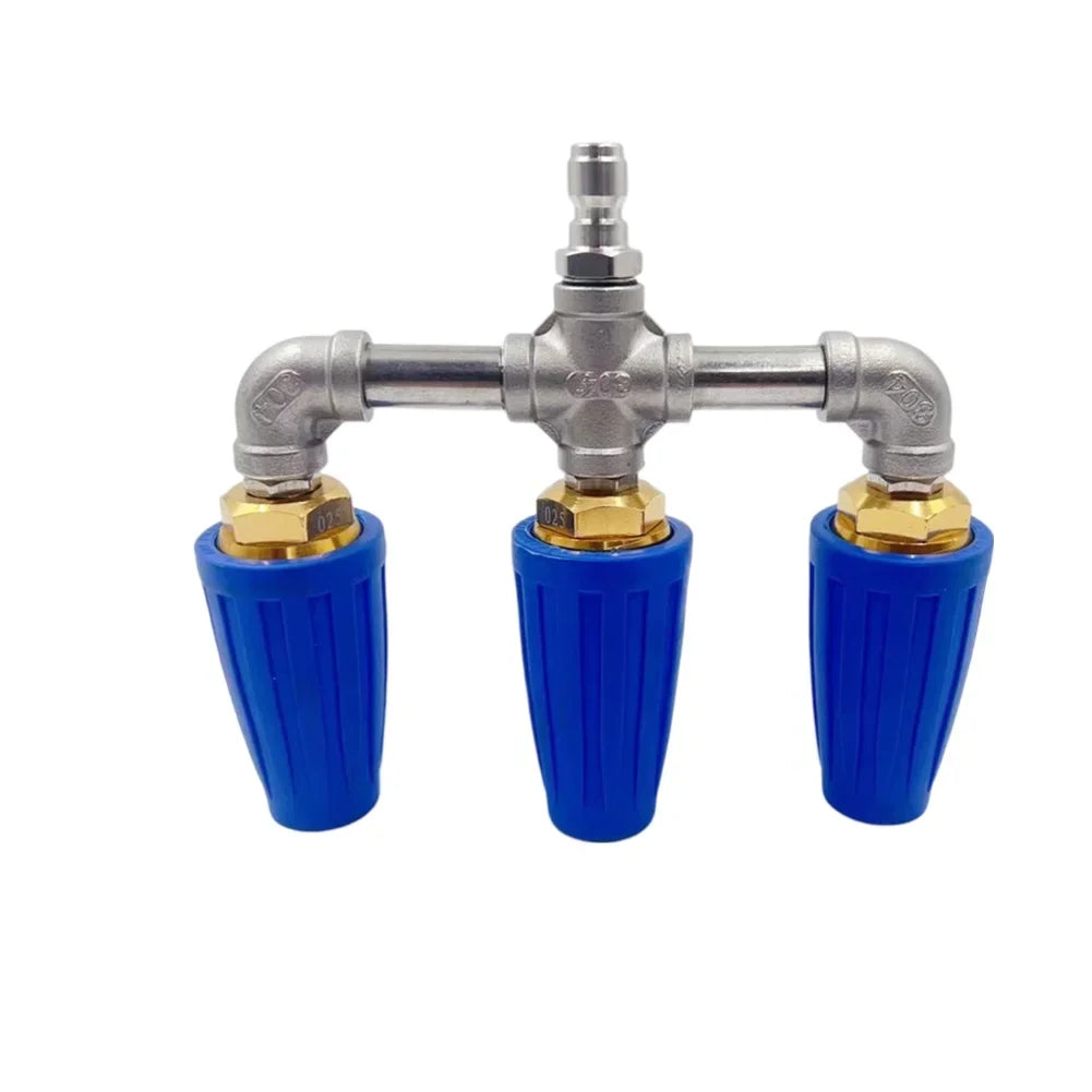 1/4" Stainless Steel Turbo Nozzle | 360° Rotating Quick Connect