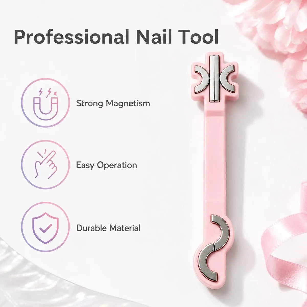 S-Shaped Cat Eye Nail Magnet Wand – Wave & Swirl Patterns