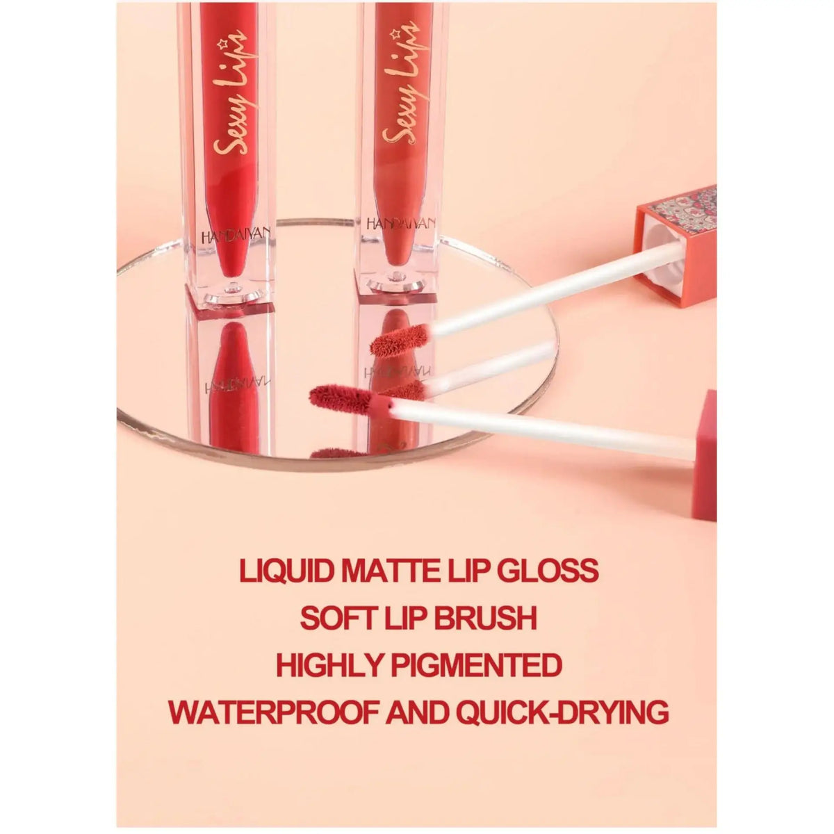 Handaiyan Bohemian Matte Liquid Lipstick – 6 Earth Tone Shades Matte Liquid Lipstick PRIMED