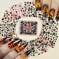 24pcs 3D Halloween Nail Stickers – Pumpkin Ghost Skull Decals Nail Art Stickers PRIMED 24pcs