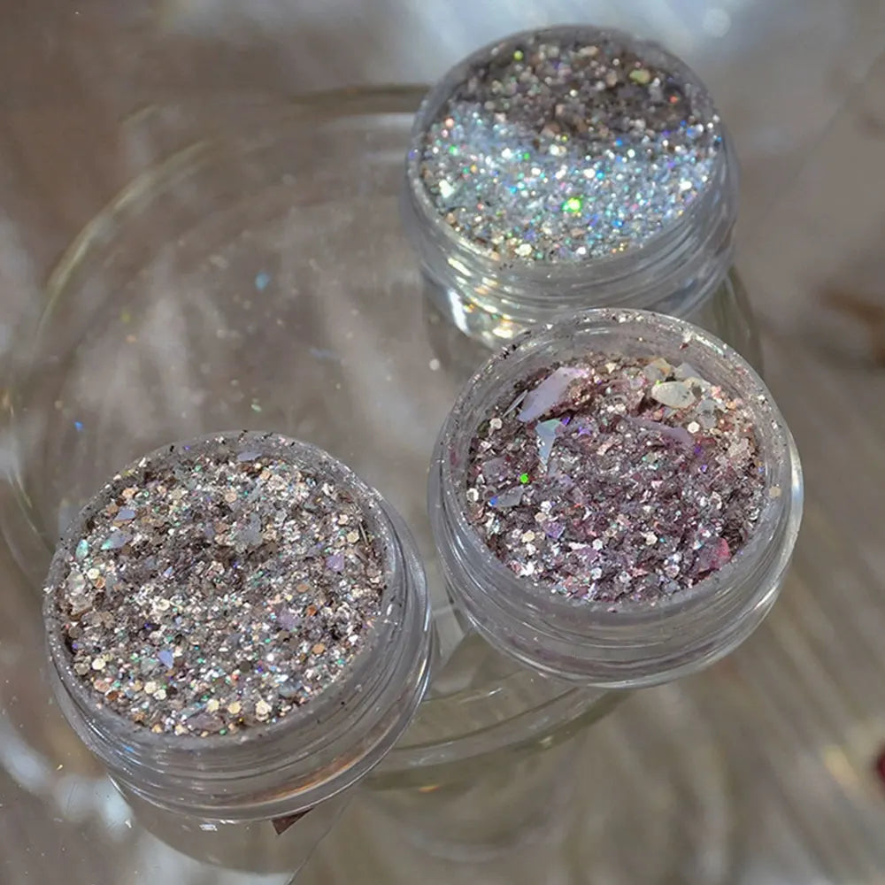Aurora Opal Nail Glitter Flakes | Holographic Chrome Sequins Nail Art Glitter PRIMED