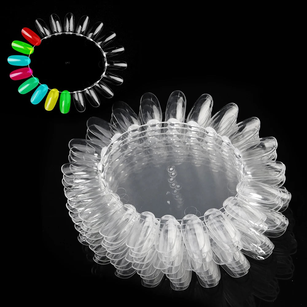 Nail Color Display Board & Practice Wheel – 20 Acrylic Tips Nail Display Board PRIMED