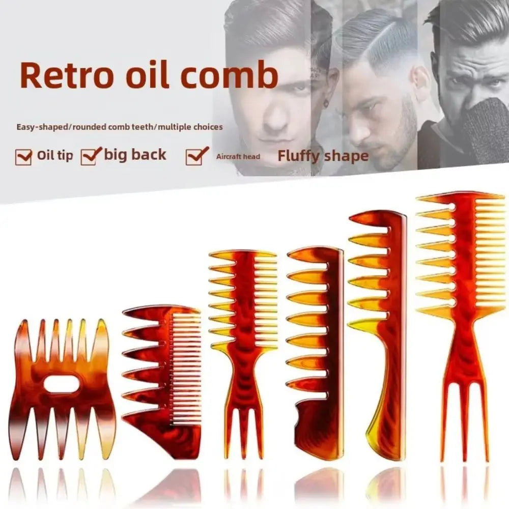 Wide Tooth Double-Sided Men's Barber Comb | Wood Hair Styling