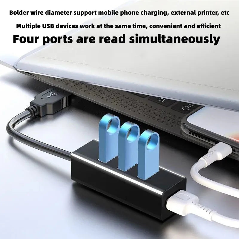 4-Port USB 3.0 Hub Splitter – High-Speed PC & Laptop Expander USB Hub PRIMED