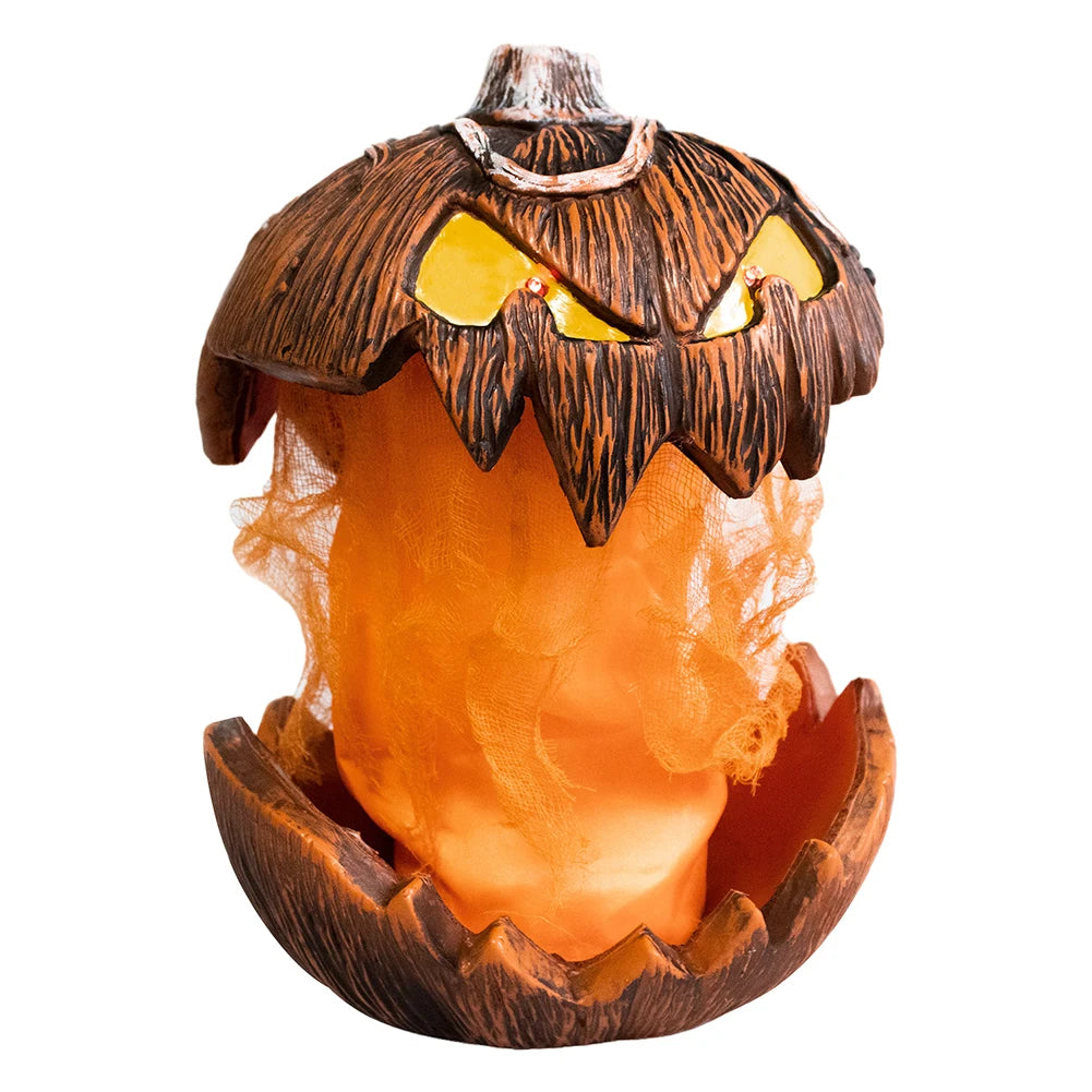 Animated Halloween Pumpkin – Sound Activated Light-Up Eyes Halloween Prop Decoration PRIMED