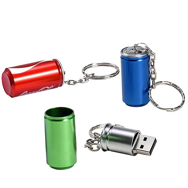 Soda Can USB Flash Drive 128GB/64GB/32GB + Keychain | JASTER USB Flash Drive PRIMED