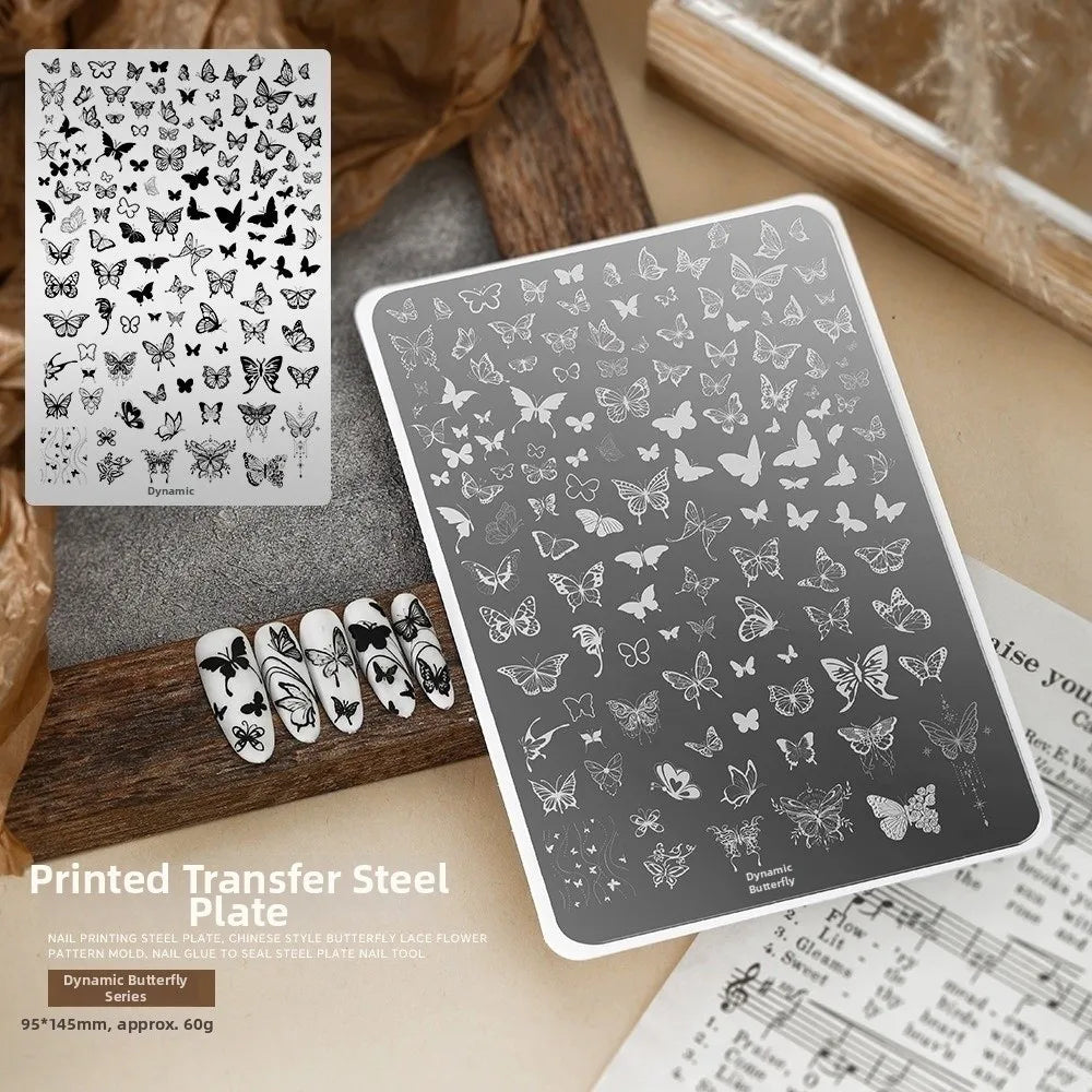 Nail Stamping Plates – Bowknot, Flower, Butterfly & Snowflake
