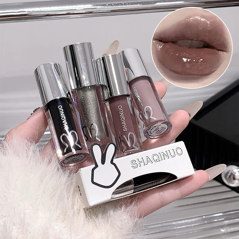 Mirror Watery Lip Gloss – High-Shine Sparkling Lip Tint Lip Gloss PRIMED