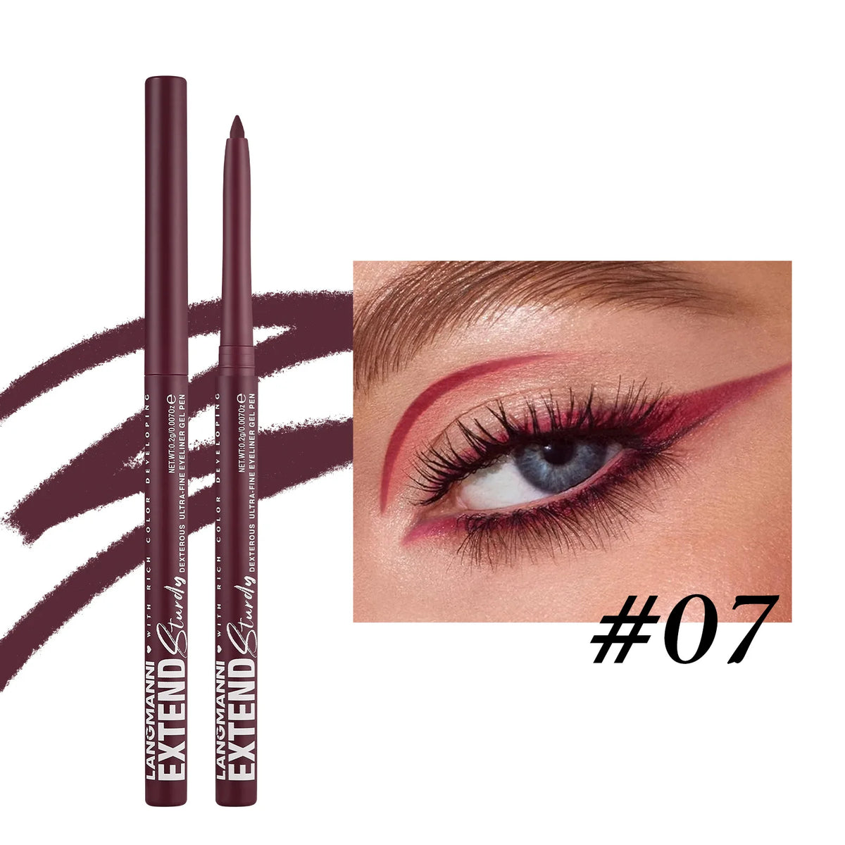 Waterproof Matte & Glitter Gel Eyeliner Pencil – 12 Colors
