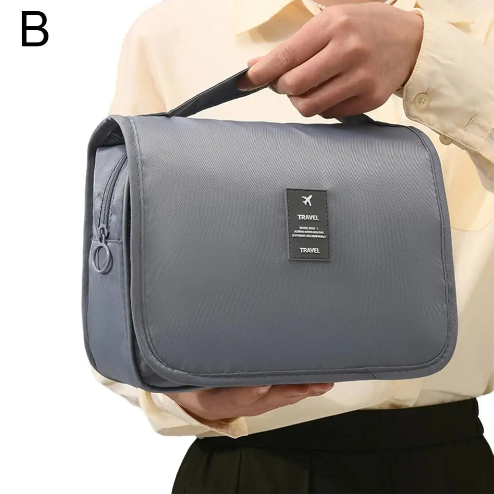 Travel Makeup Bag with Hook – Waterproof Toiletry Organizer