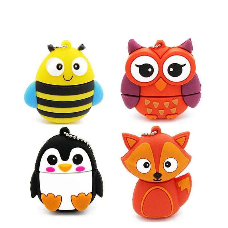JASTER Cute Cartoon USB Flash Drive 8GB–64GB | Cat & Fox USB Flash Drive PRIMED