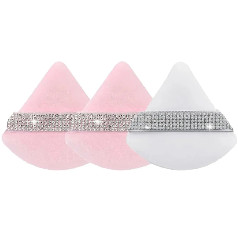 Triangle Crystal Velvet Setting Powder Puff – Diamond Ribbon