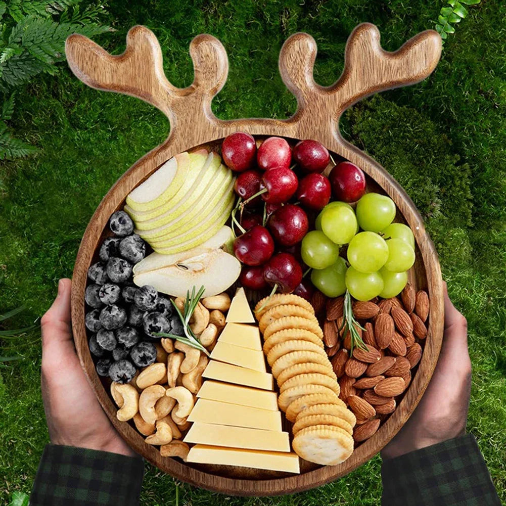 Wood Christmas Tree Serving Tray | Charcuterie & Snack Board Wooden Serving Tray PRIMED