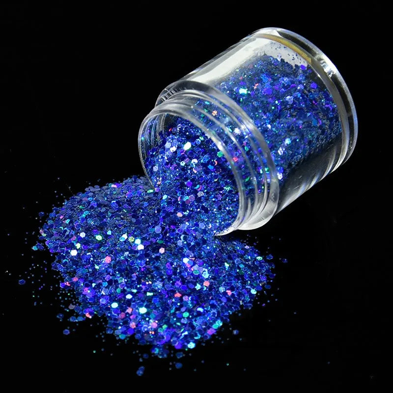 Holographic Nail Glitter Powder 10g | 12 Colors Laser Sequin
