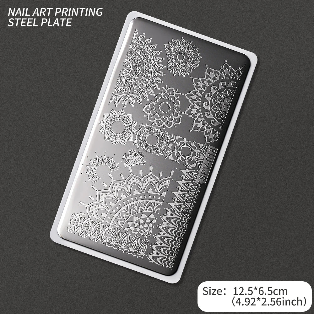 Nail Art Stamping Plate – Waves, Florals & Animal Designs Nail Stamping Plate PRIMED TL-SPV018