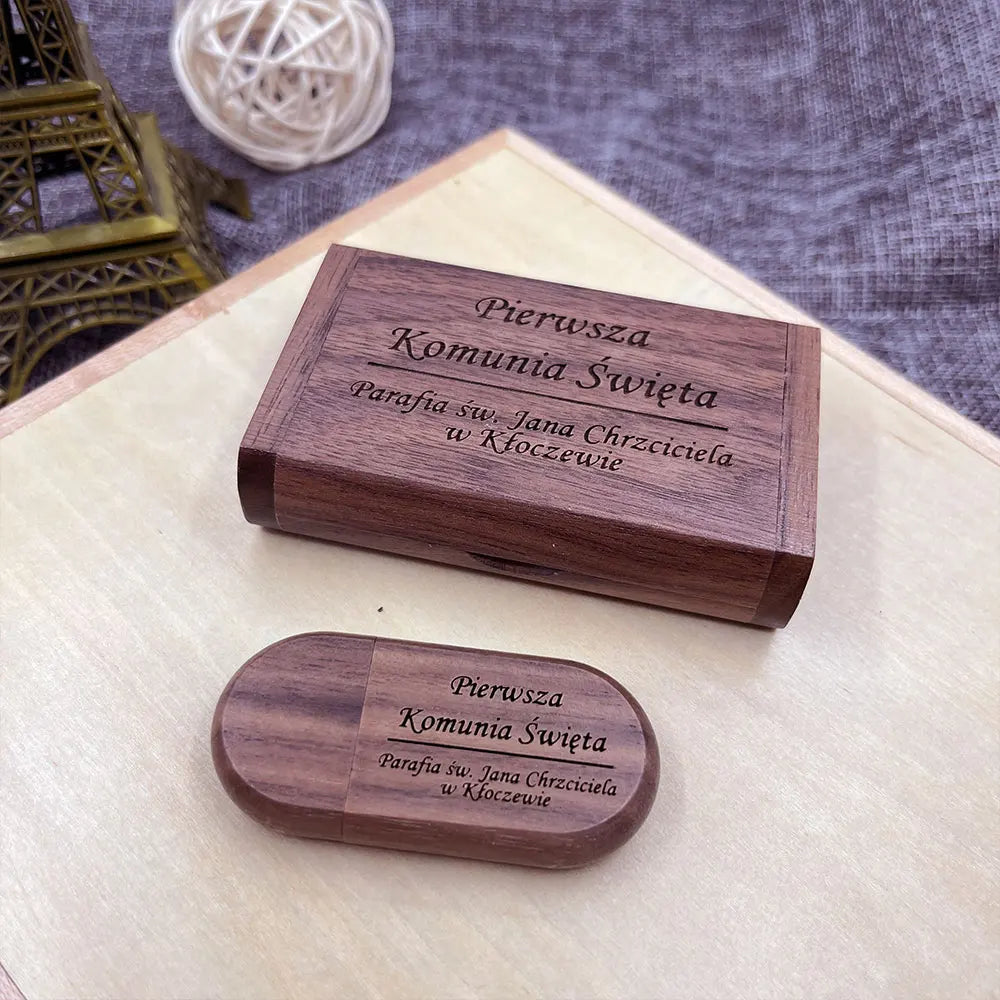 30-Pack Wooden USB 3.0 Flash Drives 16GB 32GB Custom Logo Gift USB Flash Drive PRIMED