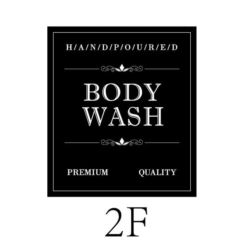 Waterproof Bathroom Bottle Labels 5-Pack | PVC Stickers