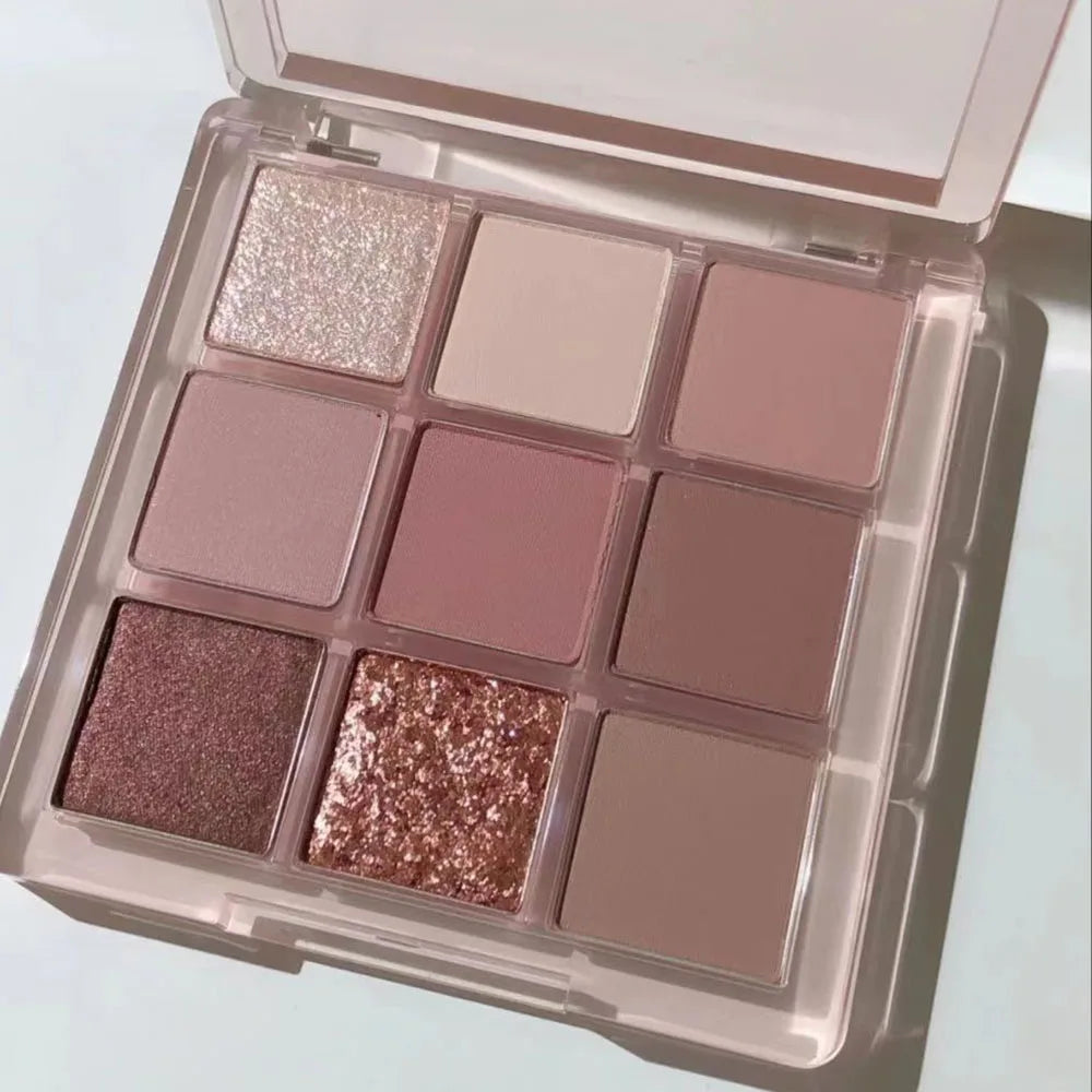 JADED 9-Color Eyeshadow Palette – Matte Shimmer Glitter Eyeshadow Palette PRIMED
