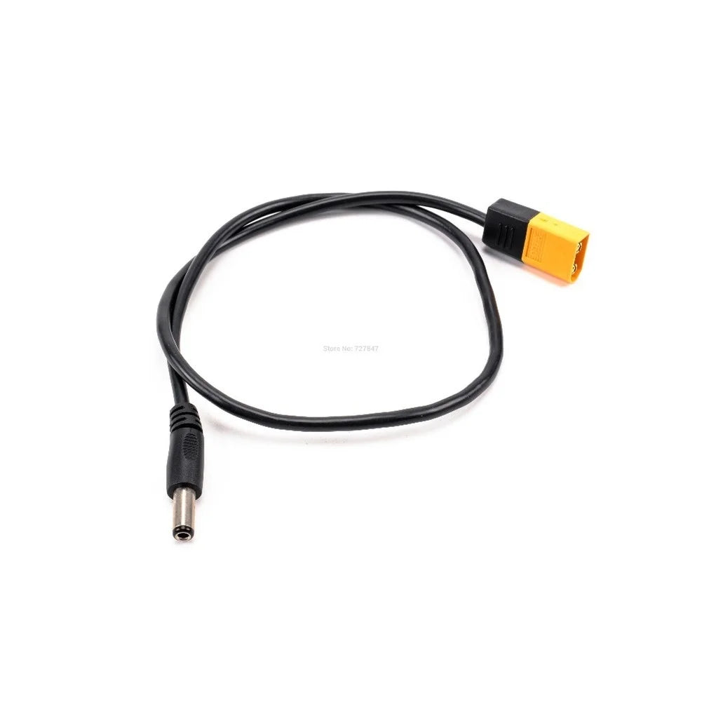 XT60 to DC 5.5x2.5mm Right Angle Adapter Cable 0.5m RC
