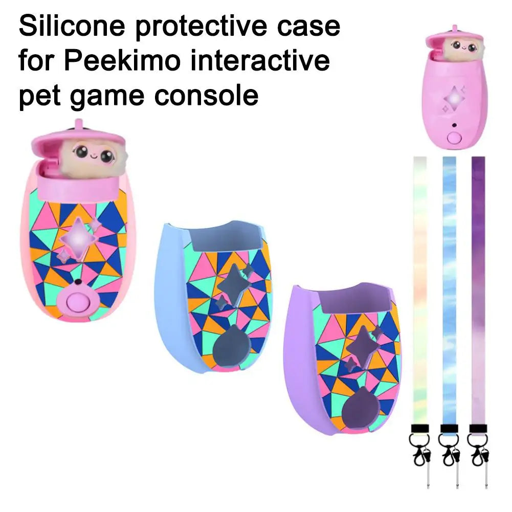Silicone Case for Peekimo Interactive Pet Game + Lanyard