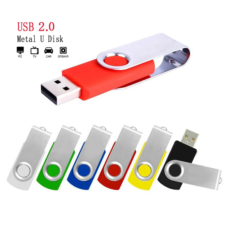 USB 2.0 Flash Drive 4GB–128GB Waterproof Metal Memory Stick USB Flash Drive PRIMED