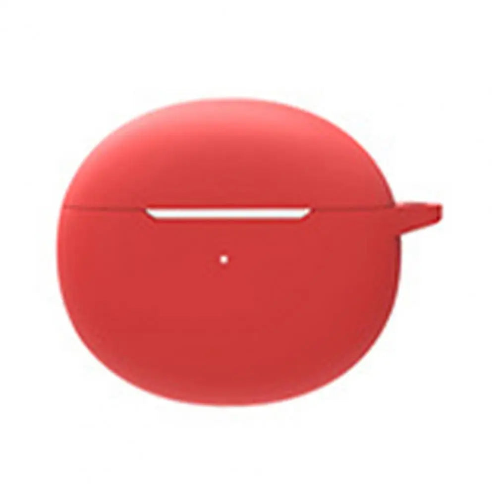 Silicone Case for OPPO Enco Air / Air 2 with Carabiner Clip Earbud Protective Case PRIMED Red