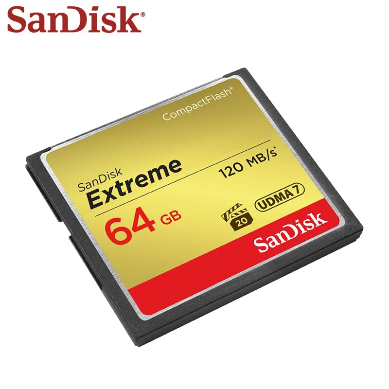 SanDisk Extreme CF Card UDMA-7 VPG20 – 32GB 64GB 128GB CompactFlash Memory Card PRIMED