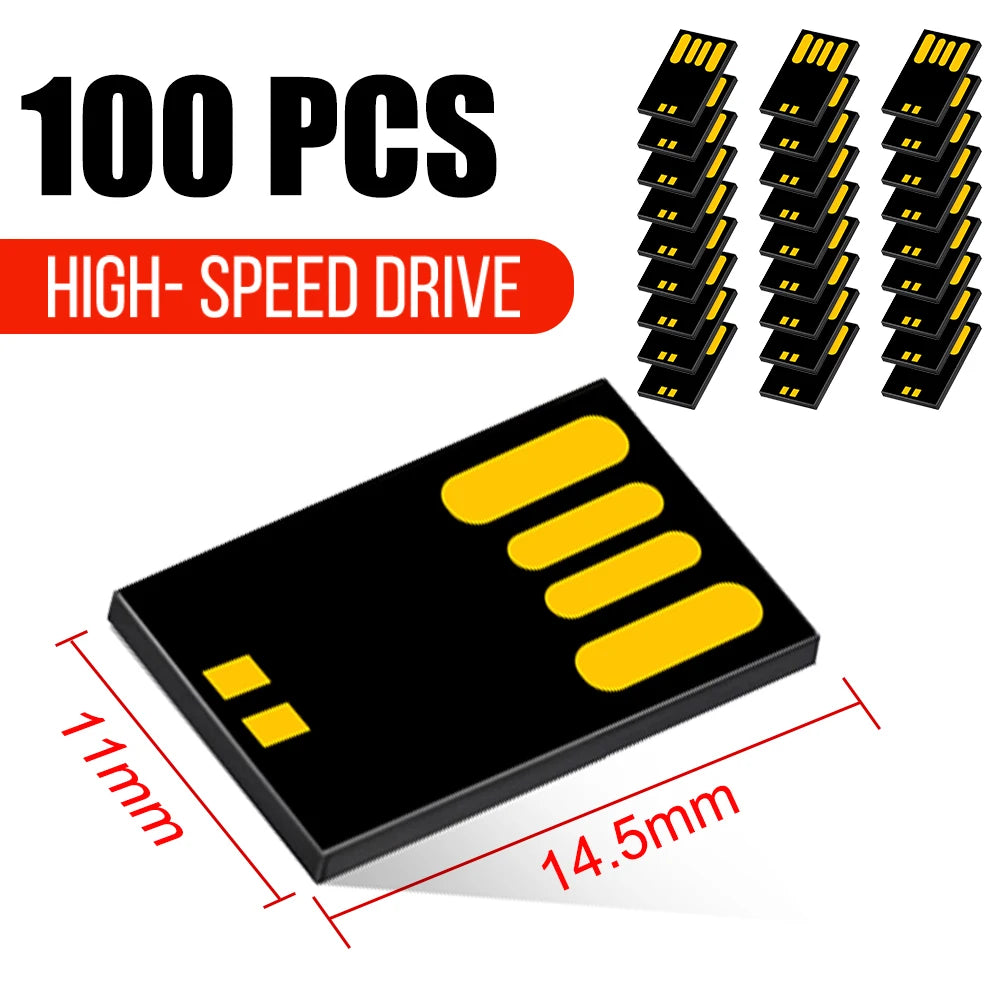 KAWEIDA Bulk USB 2.0 Flash Drive Chips 1GB–128GB | 10–100 Pcs