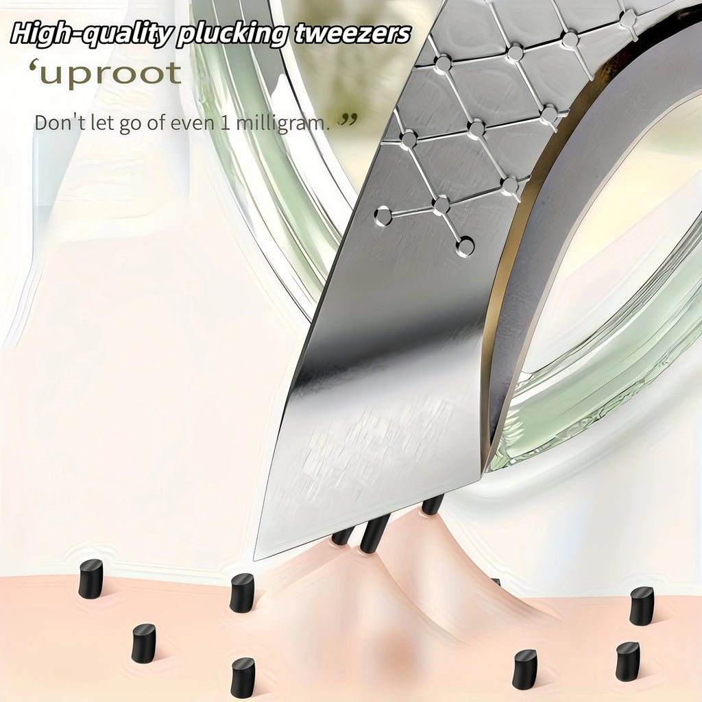 Stainless Steel Wide-Tip Tweezers – Beard & Eyebrow Tool