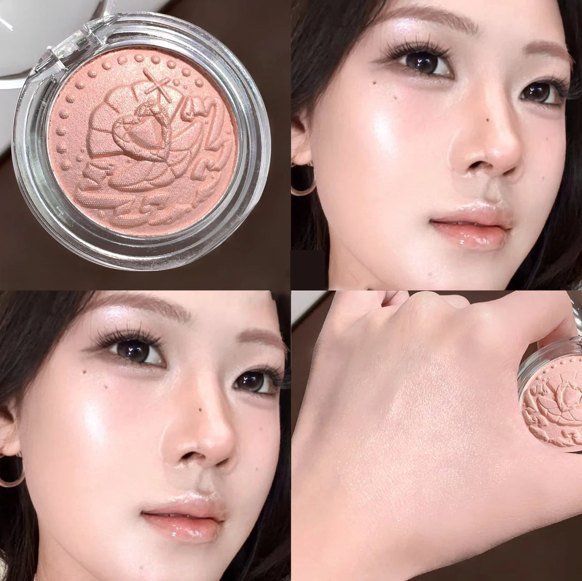 Shimmer Diamond 3-Color Highlighter Palette | Glitter Contour