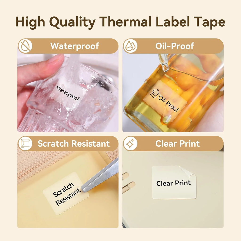 Niimbot Transparent Label Paper Roll – B1 B21 B3S K3 Official Thermal Label Roll PRIMED