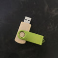 10-Pack Custom Logo Wood & Metal USB Flash Drives 16–128GB USB Flash Drive PRIMED light green 64GB-10PCS
