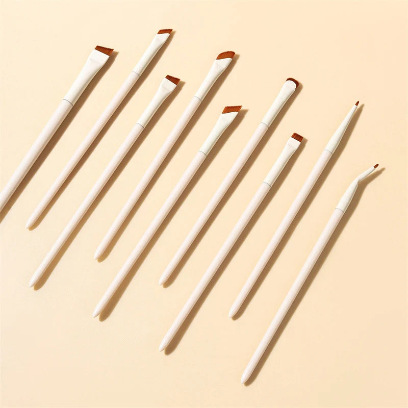 Angled Eyeliner & Eyebrow Brush Set – 1, 3, 7 or 9 Pcs