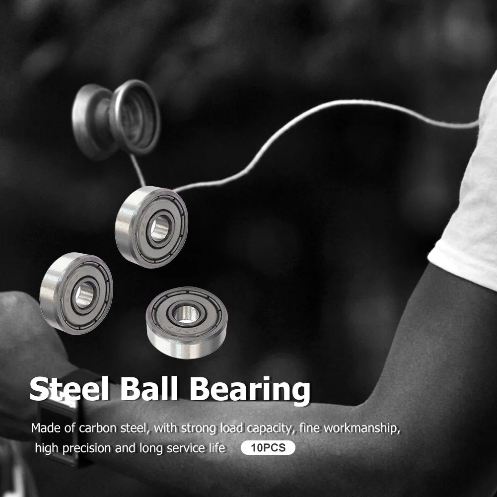 10-Pack 625ZZ Mini Ball Bearings 5x16x5mm – Carbon Steel Miniature Ball Bearing PRIMED