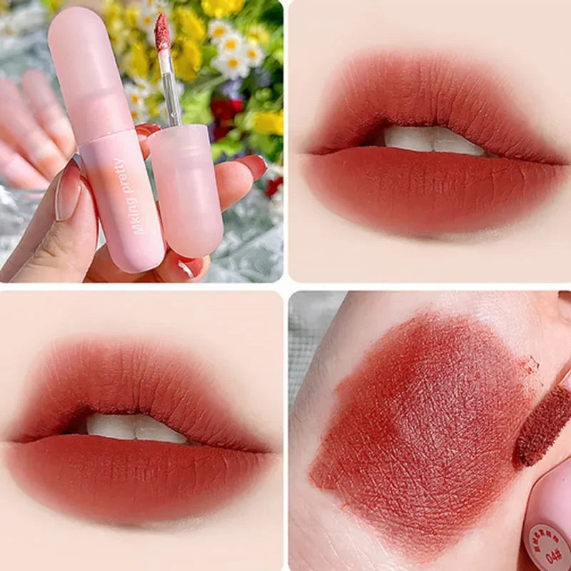 Peach Pink Matte Liquid Lipstick – Velvet Lip Glaze Waterproof Matte Liquid Lipstick PRIMED 04