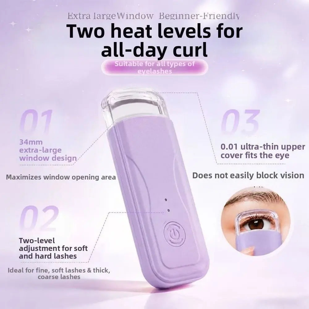 USB Heated Eyelash Curler – Fast Heating Long-Lasting Lift