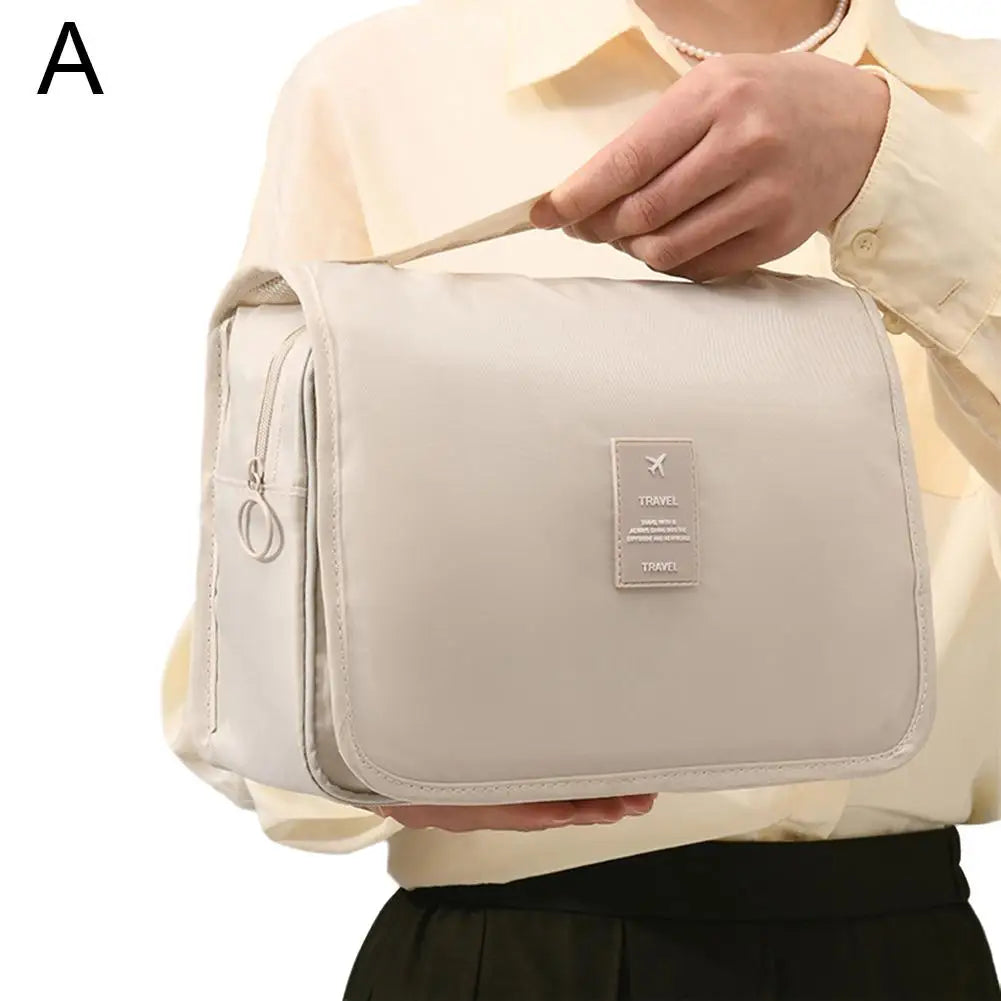 Travel Makeup Bag with Hook – Waterproof Toiletry Organizer