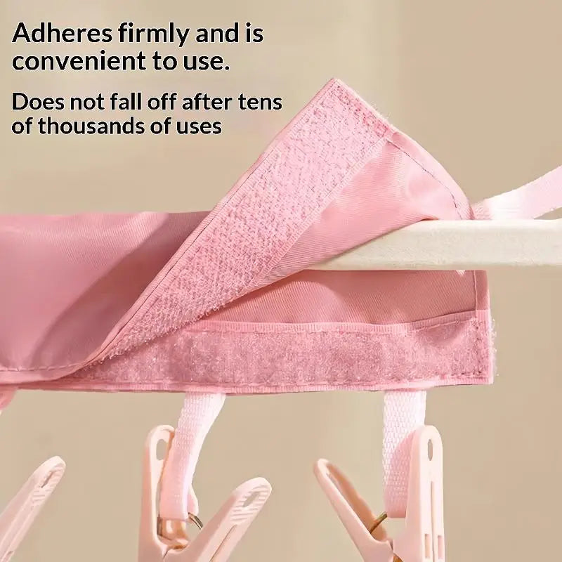 5-Pack Foldable Fabric Hanger with Clips | Portable Drying Rack Clothes Drying Rack PRIMED