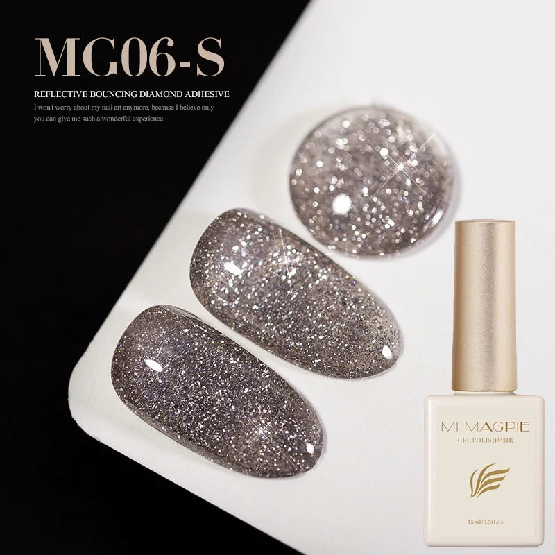 Diamond Glitter Gel Polish – Holographic UV LED Nail Gel 15ml