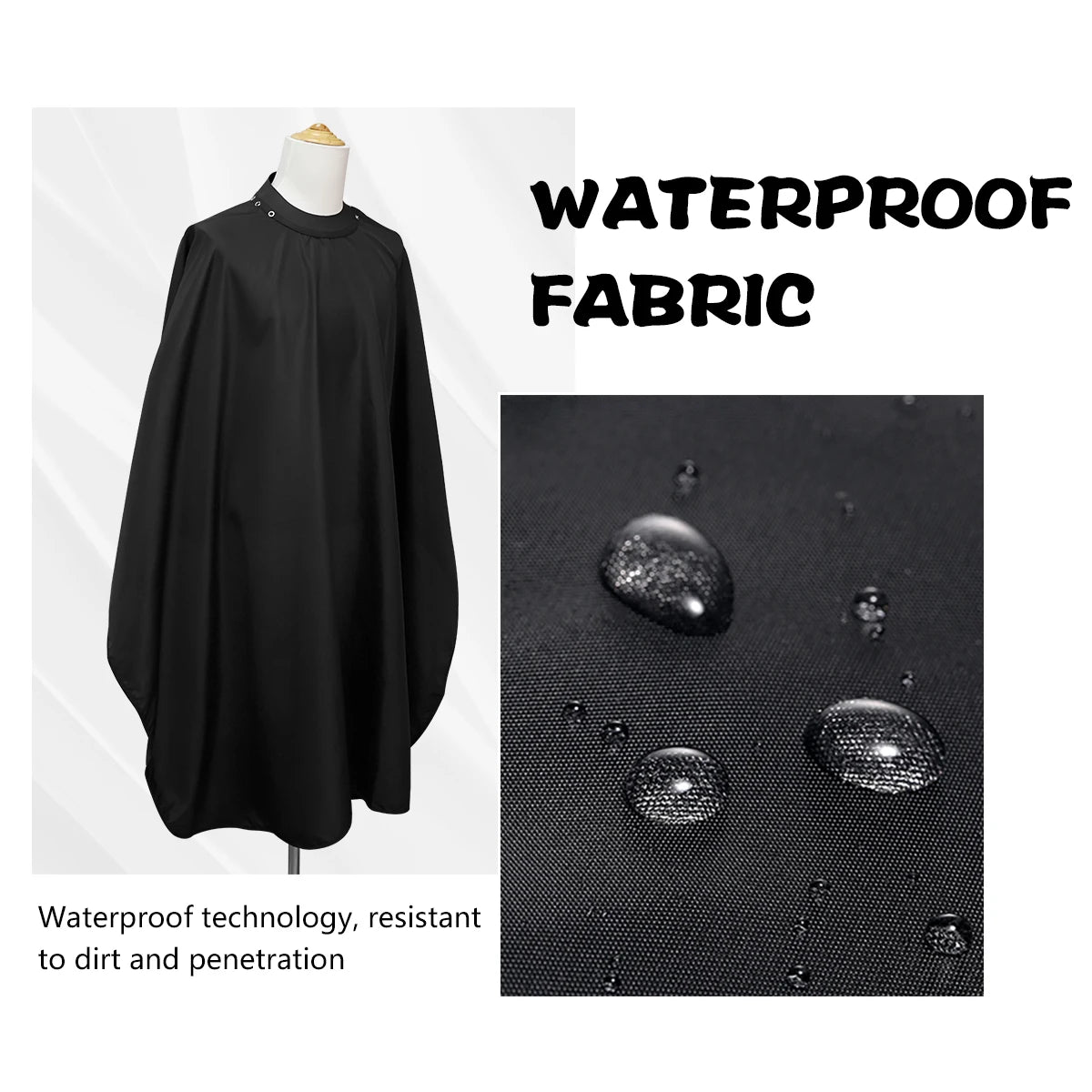 Waterproof Silicone Collar Barber Cape | Professional Salon