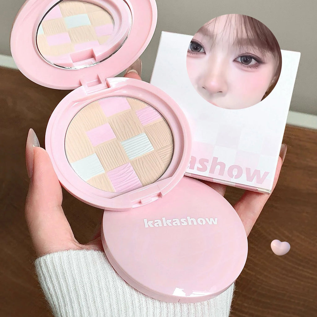 Kakashow 3-Color Blush & Contour Palette | Matte Natural Powder Blush Contour Palette PRIMED