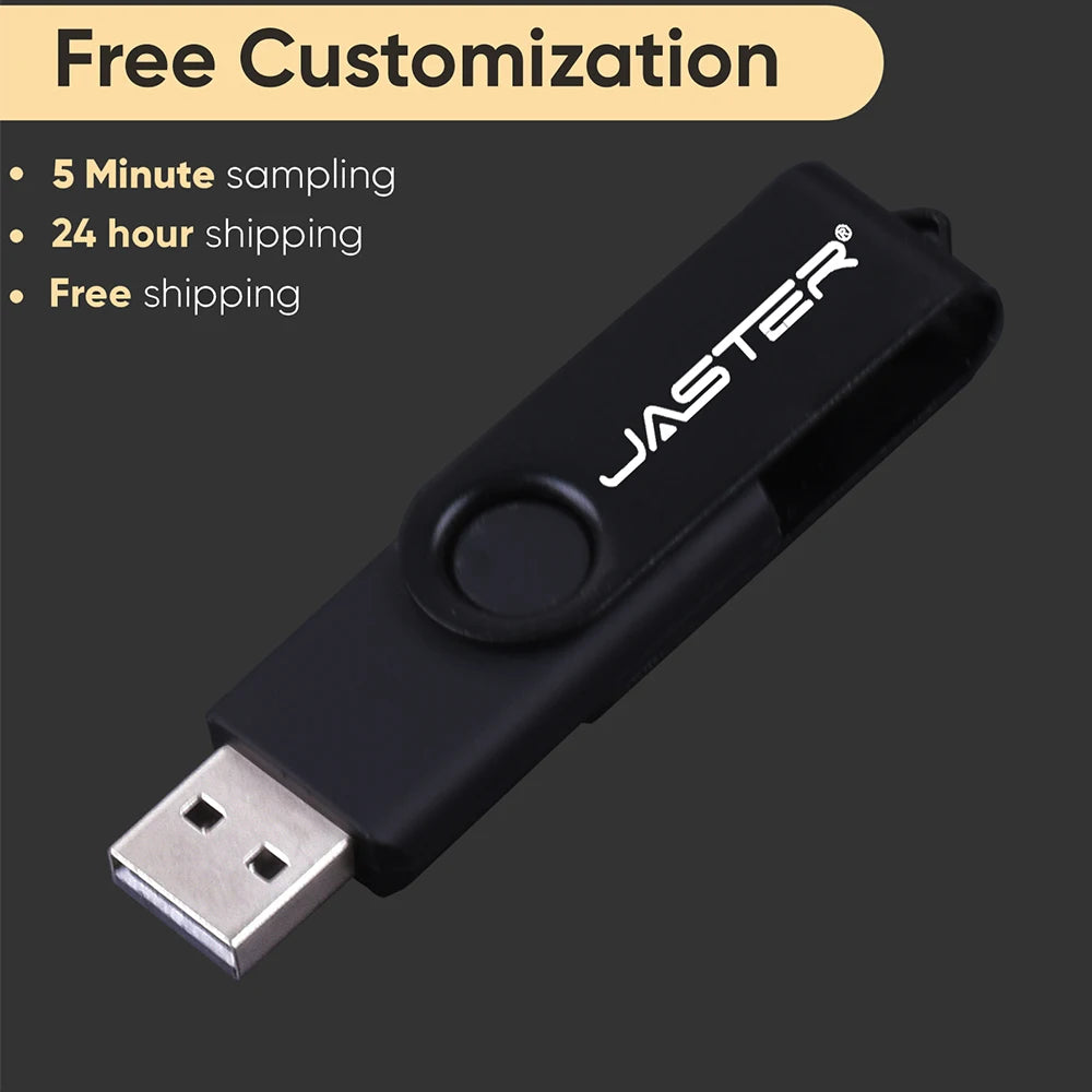 10-Pack Rotatable USB Flash Drives 32GB | Custom Logo Gift USB Flash Drive PRIMED
