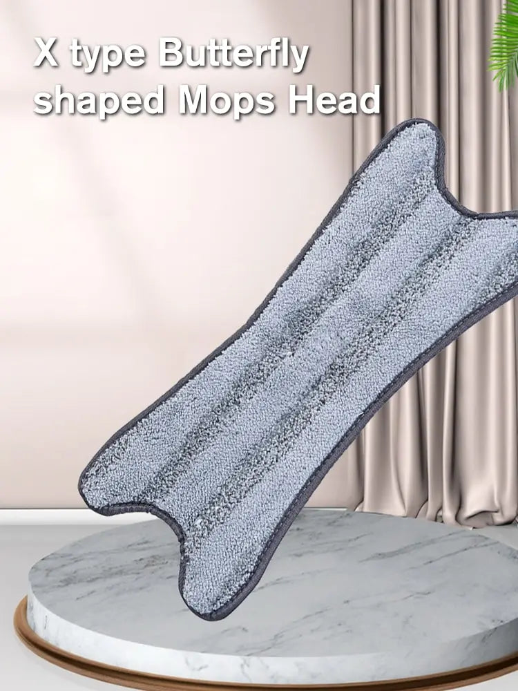 X-Type Microfiber Flat Mop Head Replacement – Dry & Wet Use