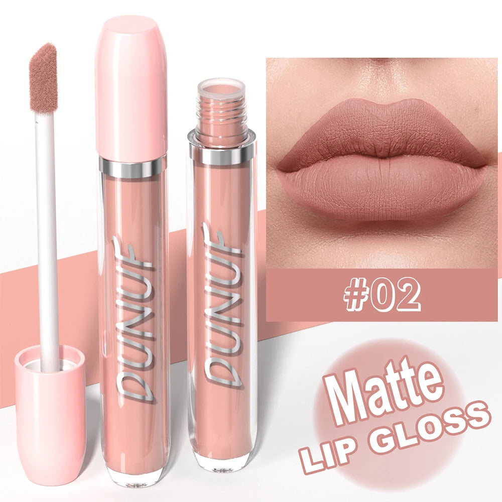 Velvet Matte Liquid Lip Gloss 25 Colors – Waterproof & Long-Lasting