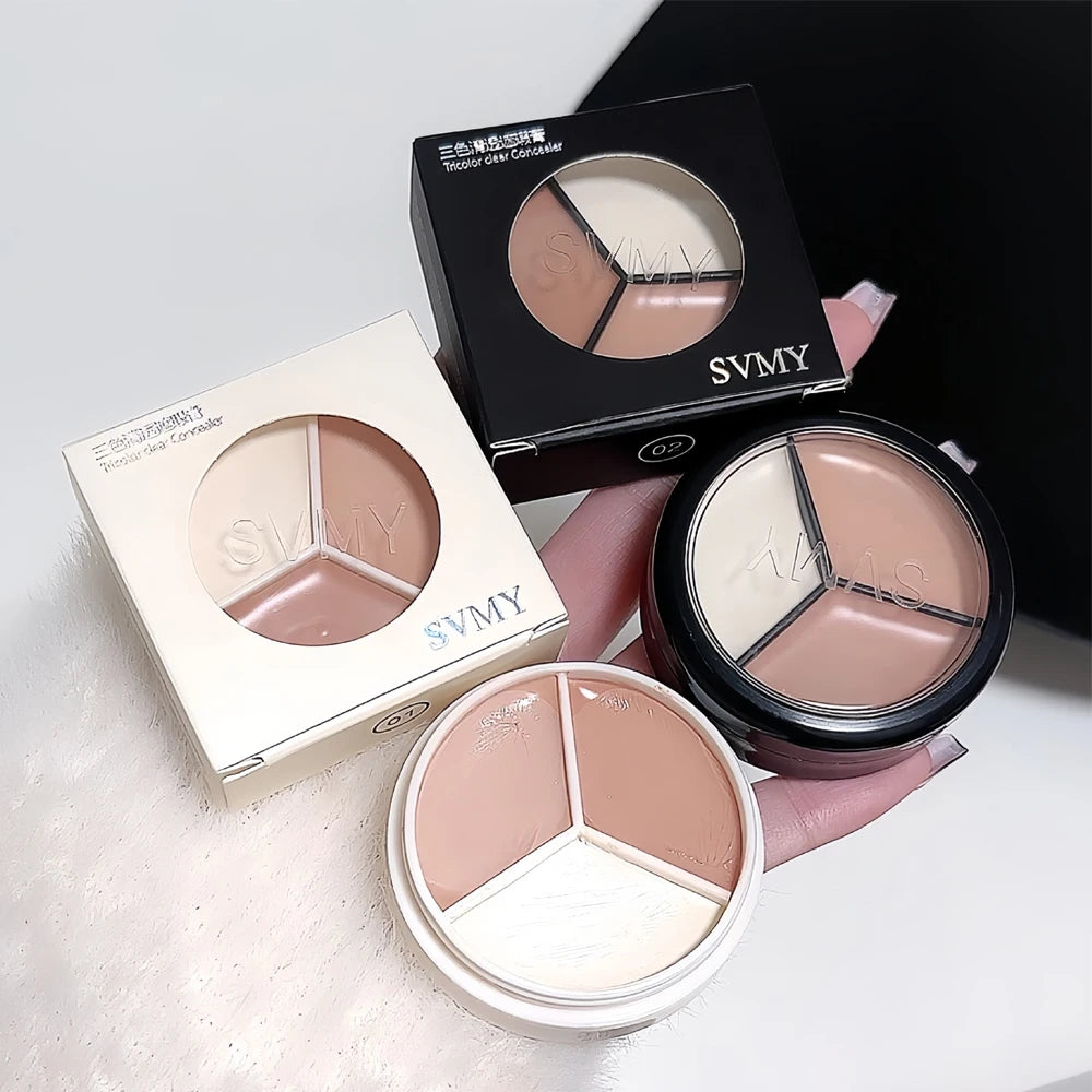 Tricolor Correcting Concealer Palette – Full Coverage Cream