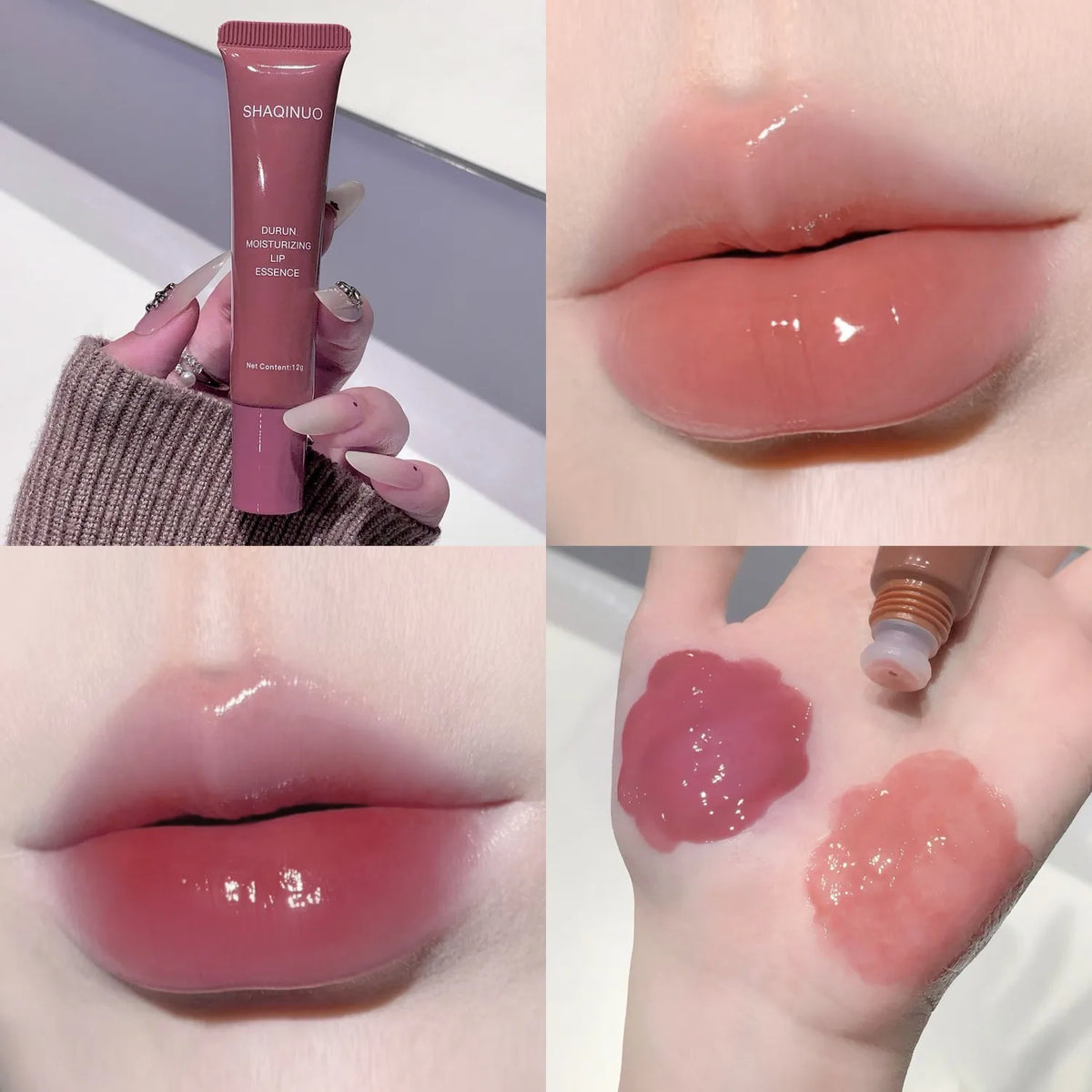 SHAQINUO Crystal Lip Gloss Oil – Hydrating Tinted Lip Serum
