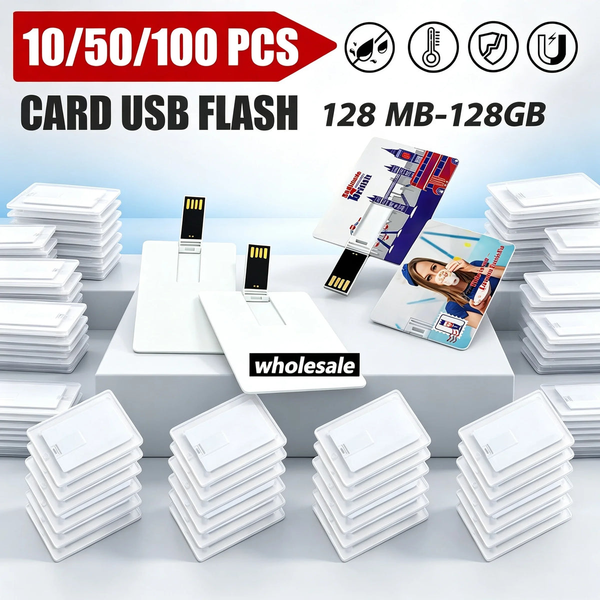 Custom Logo Credit Card USB Flash Drive 4GB–32GB Bulk Gifts Custom USB Flash Drive PRIMED