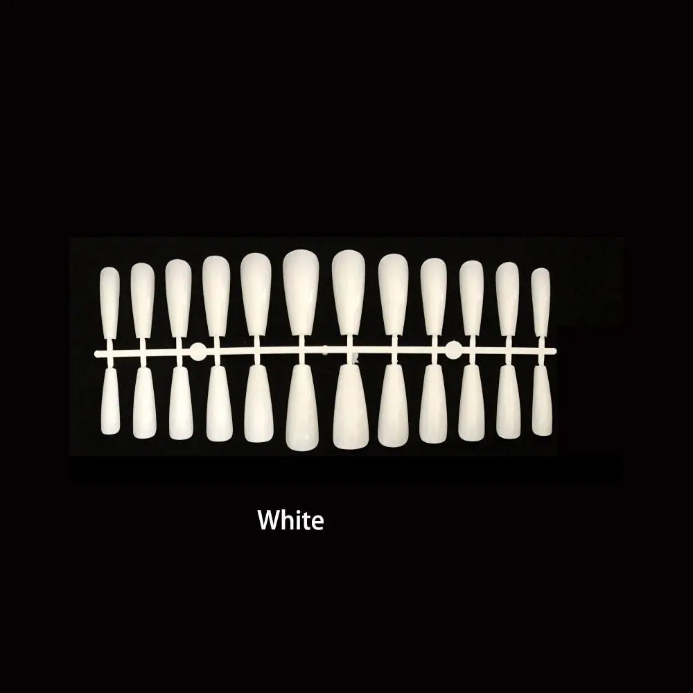 24-Piece Matte Coffin Ballerina Full Cover False Nail Tips
